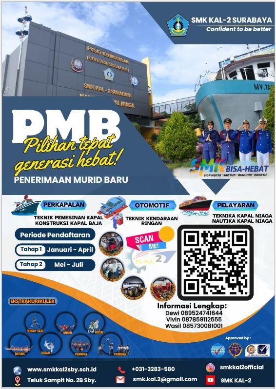 SPMB Tahun Ajaran 2026/2027 SMK KAL-2 Surabaya